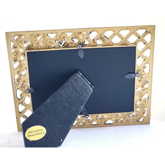 PICTURE FRAME-Vintage Matson Peti Cadeau Collection-Metal-Double (unmarked) - Picture 6 of 15